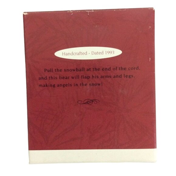 Hallmark Keepsake Ornament Snow Bear Angel 1993 With Movement Feature - Picture 5 of 6